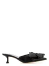 Jimmy Choo Flaca 50 Bow And Crystal-embellished Mesh And Suede Mules