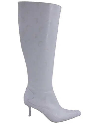 JIMMY CHOO JIMMY CHOO WOMEN'S LEATHER X MARINE SERRE HALF MOON PRINT KNEE-HIGH BOOT  (AUTHENTIC PRE-LOVED)