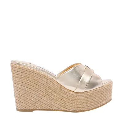 JIMMY CHOO JIMMY CHOO WOMEN LEDA WEDGE SANDALS