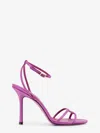 Jimmy Choo Women Leo Satin Sandals In Purple