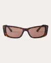 Jimmy Choo Lexy Rectangle-frame Sunglasses In Grey