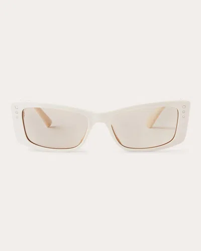 Jimmy Choo Women's Lexy Slim Butterfly Acetate Sunglasses In White