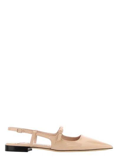 JIMMY CHOO WOMEN'S LIGHT LEATHER DIDI BALLERINAS