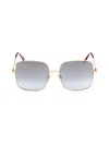 Jimmy Choo Women's Lili 58mm Square Sunglasses In Gold