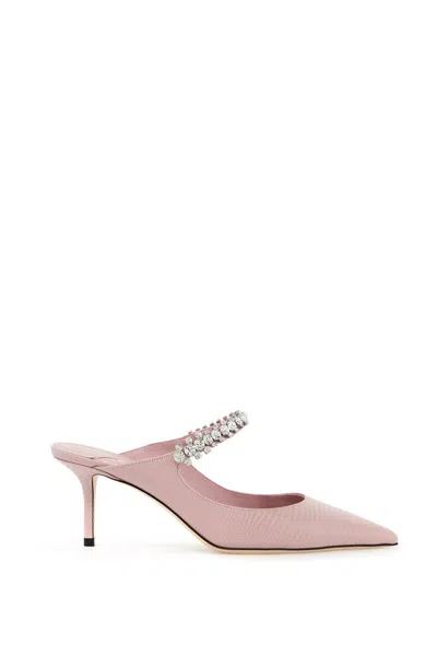 JIMMY CHOO WOMEN'S LIZARD-EMBOSSED LEATHER BING 65 MULES