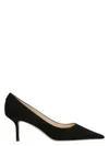Jimmy Choo Romy 85 Coffee Tonal Suede Pumps