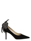 Jimmy Choo Love Embellished Pumps 100 In Black