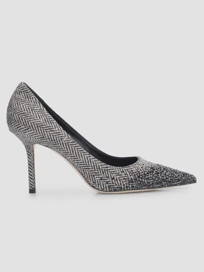 Jimmy Choo Women's Love 85mm Dégradé Crystal-embellished Herringbone Pumps In Multi