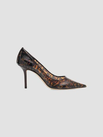 Jimmy Choo Women's Love 85mm Tortoiseshell-print Pumps In Amber