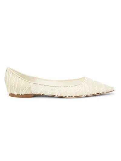 Jimmy Choo Women's Love Mesh & Sequins Ballet Flats In Neutral