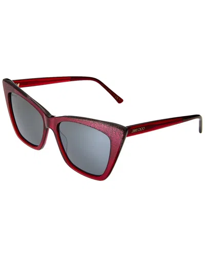 Jimmy Choo Women's Lucine 55mm Sunglasses In Red