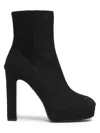 Jimmy Choo Marene 120 Suede Platform Ankle Boots In Black