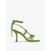 Jimmy Choo Jemma 90 Suede Heeled Sandals In Matcha