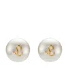 Jimmy Choo Women Maxi Pearl Studs Earrings In Gold