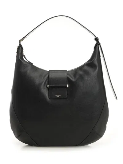 Jimmy Choo Women Medium "bar Hobo" Bag In Black