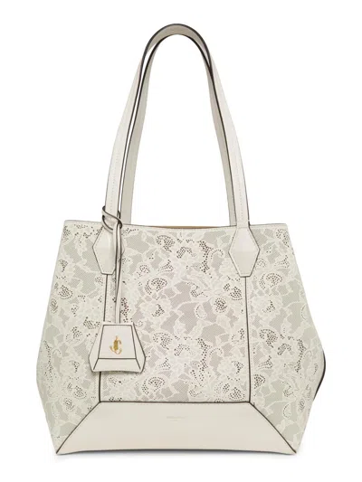 Jimmy Choo Women's Medium Diamond Perforated Leather Tote Bag