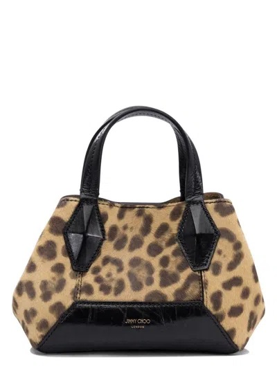 Jimmy Choo Women's Mini Diamond Tote Bag In Beige