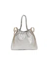Jimmy Choo Drawstring Mini Embellished Leather Shoulder Bag