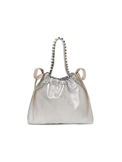 JIMMY CHOO WOMEN'S MINI METALLIC LEATHER TOP HANDLE BAG