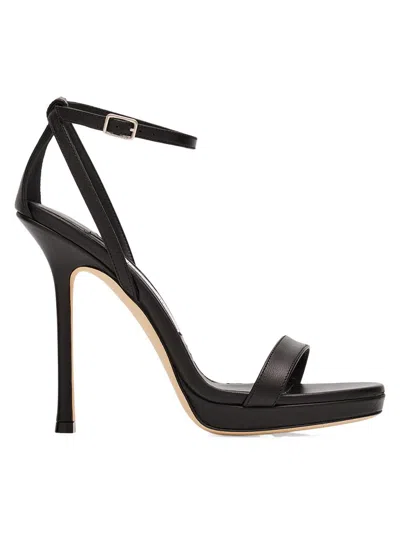 Jimmy Choo Women's Moza 120mm Leather Sandals In Black
