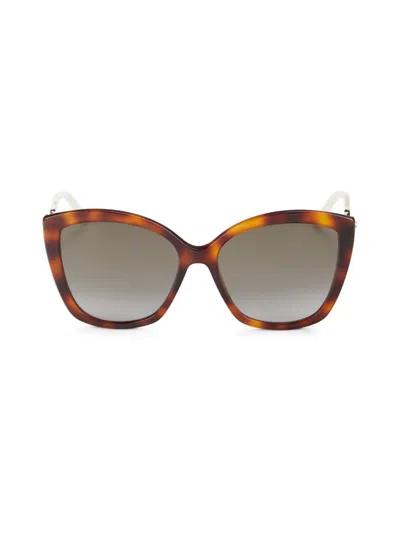 Jimmy Choo Women's Nat 57mm Cat Eye Sunglasses In Brown