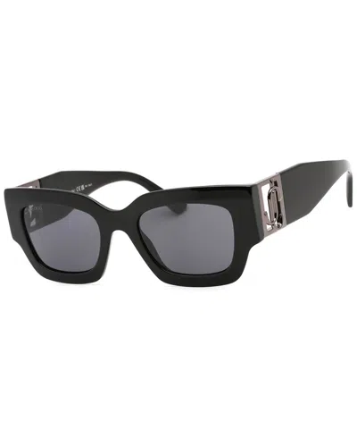 Jimmy Choo Women's Nena 51mm Rectangular Sunglasses In Black