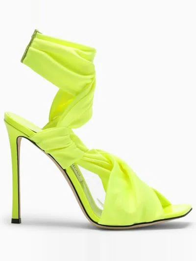 JIMMY CHOO WOMEN'S NEOMA 11 NEON YELLOW SANDAL