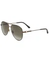 Jimmy Choo Brown Metal Sunglasses In Beige
