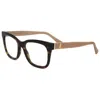 Jimmy Choo Women's 50mm Havana Nude Opticals