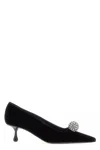 Jimmy Choo Orb 50 Crystal-embellished Velvet Pumps