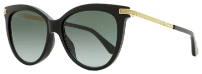 Jimmy Choo Women's Oval Sunglasses Axelle /g 8079o Black/gold 56mm In Multi