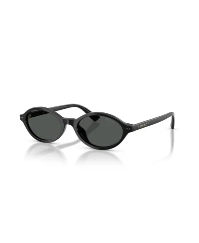 Jimmy Choo Women's Oval Sunglasses, Jc5068u In Black