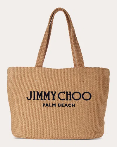 Jimmy Choo Women's Palm Beach Medium Tote Bag In Brown