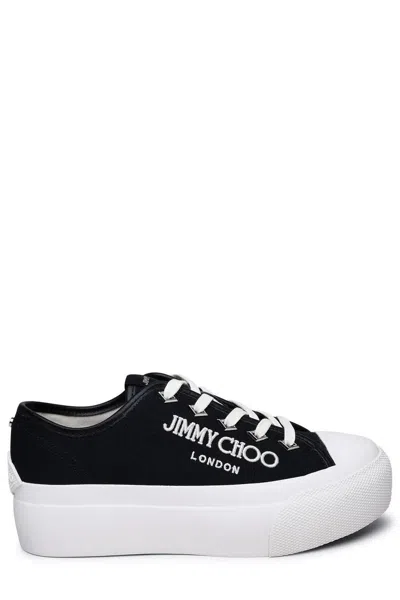 Jimmy Choo Women's Palma Maxi Canvas Sneakers In Black