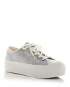 Jimmy Choo Palma Maxi Glittered Low-top Sneakers In Silver/latte