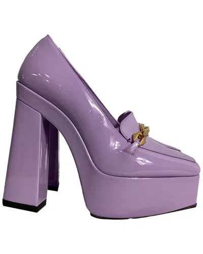 Pre-owned Jimmy Choo Women's Patent Diamond Tilda Platform Pump (authentic Pre-loved) In Purple