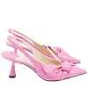 Jimmy Choo Women's Patent Leather Elinor Sb 65 Pointed-toe Slingback Pump  (authentic Pre-loved) In Pink