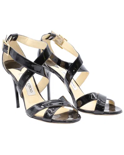 Jimmy Choo Women's Patent Leather Lottie Sandal (authentic Pre-loved) In Black
