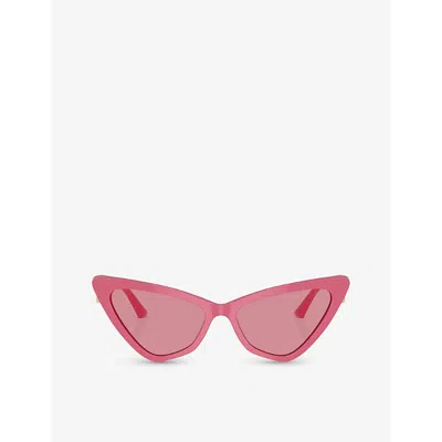 Jimmy Choo Womens Pink Jc5008 Cat-eye Acetate Sunglasses