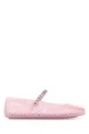 Jimmy Choo The Jelly Glitter Crystal-strap Ballerina Flats In Pink