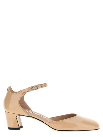 Jimmy Choo Skin Pink Pixie Pumps In Neutral