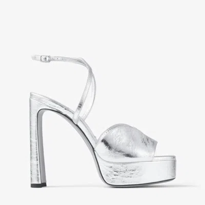 JIMMY CHOO WOMEN'S PLATFORM SANDAL IN SILVER