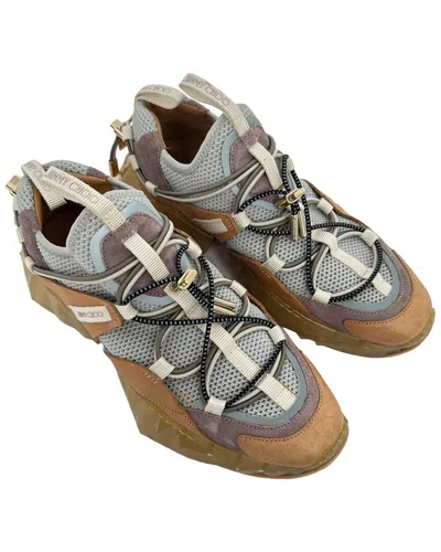 Pre-owned Jimmy Choo Women's Polyester Diamond Trail Low-top Sneaker (authentic Pre-  Loved)