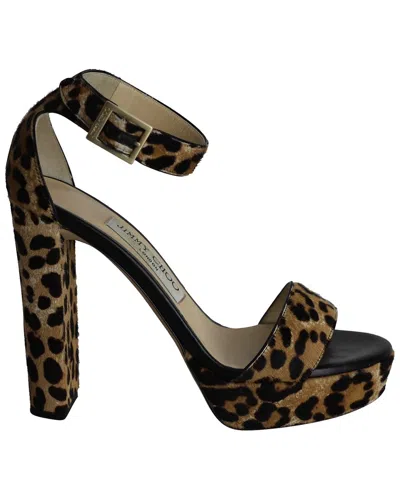 Pre-owned Jimmy Choo Women's Pony Hair Holly Platform Sandal (authentic Pre-loved)