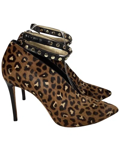 Jimmy Choo Women's Pony Hair Leopard Ankle-strap Pump (authentic Pre-loved)