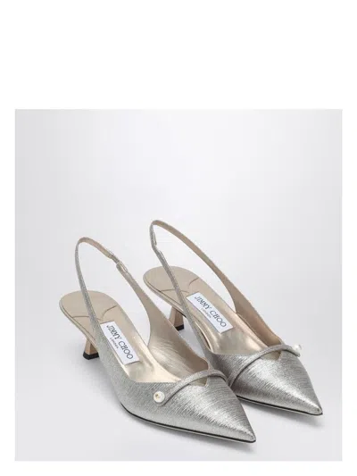 JIMMY CHOO WOMEN'S PUMPS SLINGBACK AMITA 45 SILVER