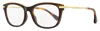 Jimmy Choo Women's Rectangular Eyeglasses Jc248 Ocy Havana/gold 53mm In Multi