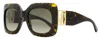 Jimmy Choo Women's Rectangular Sunglasses Gaya 086ha Havana/gold 54mm In Multi
