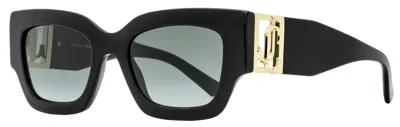 Jimmy Choo Women's Rectangular Sunglasses Nena 8079o Black/gold 51mm In Multi