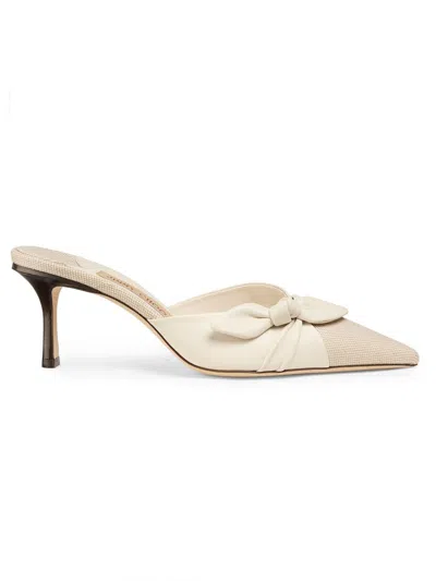 Jimmy Choo Women's Riviera Livi 65mm Canvas & Leather Mules In Multi